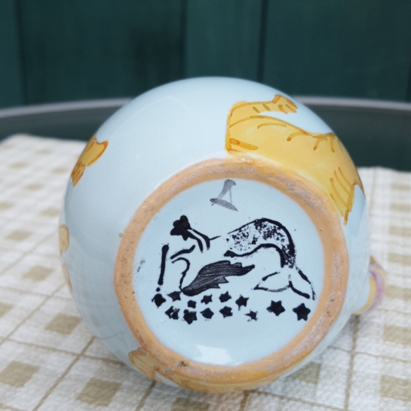 Dupont Pottery Portugal Pitcher Cat Jug - Picture 2 of 4